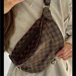 LV style Bum Bag, Fanny Pack, Checkered Print